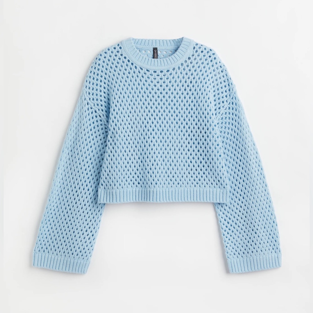 H&M hole-knit sweater - blue